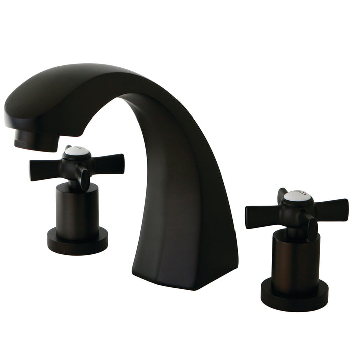 Kingston Tulare KS4365ZX - Millennium Two-Handle 3-Hole Deck Mount Roman Tub Faucet, Oil Rubbed Bronze