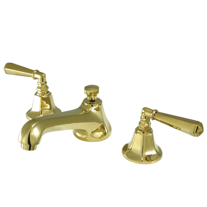 Metropolitan KS4462HL Two-Handle 3-Hole Deck Mount Widespread Bathroom Faucet with Brass Pop-Up, Polished Brass
