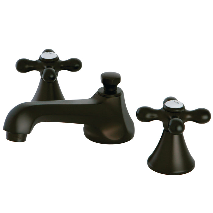 Kingston Tulare KS4475AX Two-Handle 3-Hole Deck Mount Widespread Bathroom Faucet with Brass Pop-Up, Oil Rubbed Bronze