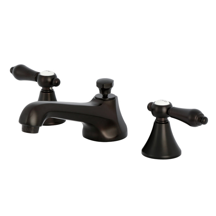Kingston Tulare KS4475BALTwo-Handle 3-Hole Deck Mount Widespread Bathroom Faucet with Brass Pop-Up, Oil Rubbed Bronze