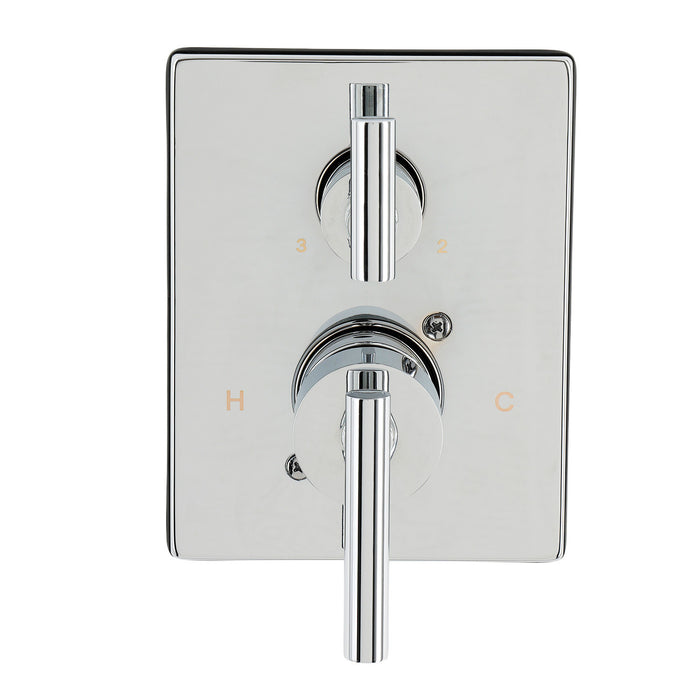 Kingston Concord KS46131CMLE Pressure Balanced Shower Valve Trim Kit with 3-Way Diverter, Polished Chrome