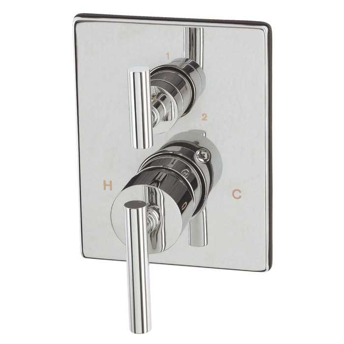 Kingston Concord KS46131CMLE Pressure Balanced Shower Valve Trim Kit with 3-Way Diverter, Polished Chrome