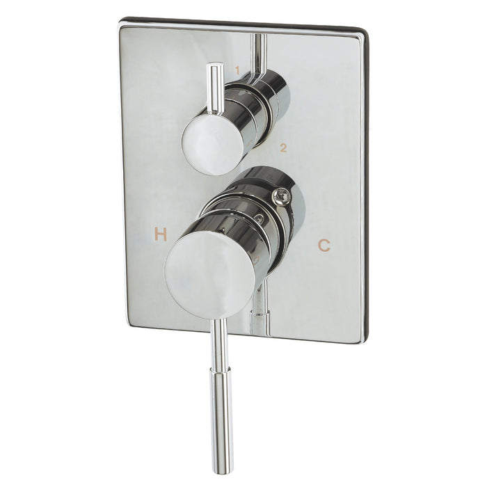Kingston Concord KS46131DLE Pressure Balanced Shower Valve Trim Kit with 3-Way Diverter, Polished Chrome