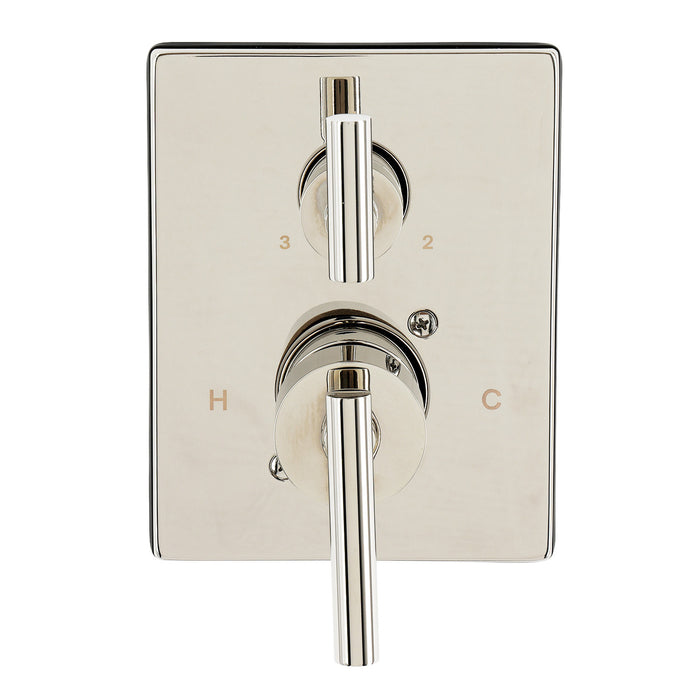 Kingston Concord KS46136CMLE Pressure Balanced Shower Valve Trim Kit with 3-Way Diverter, Polished Nickel