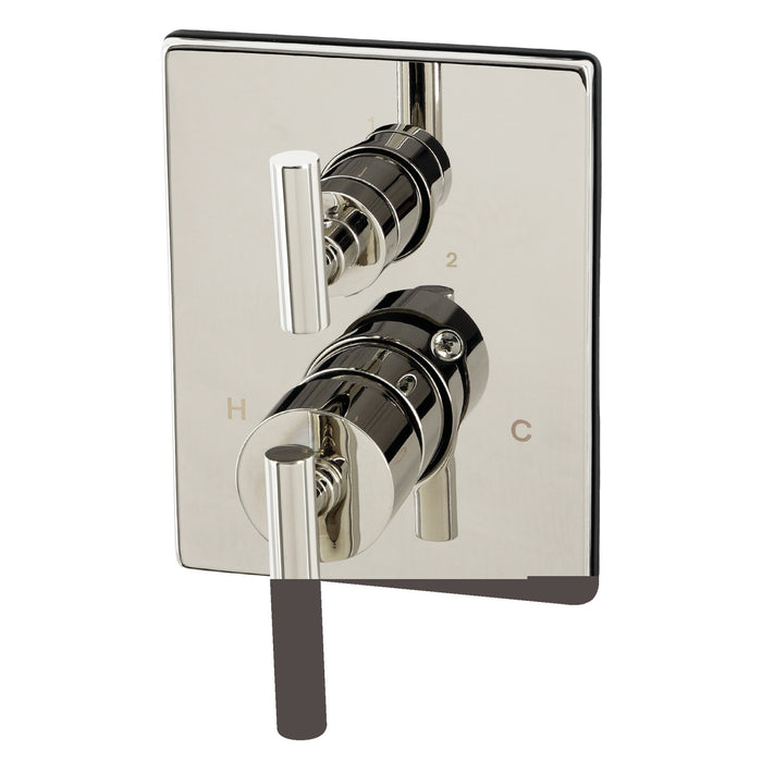Kingston Concord KS46136CMLE Pressure Balanced Shower Valve Trim Kit with 3-Way Diverter, Polished Nickel
