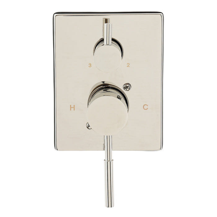 Kingston Concord KS46136DLE Pressure Balanced Shower Valve Trim Kit with 3-Way Diverter, Polished Nickel