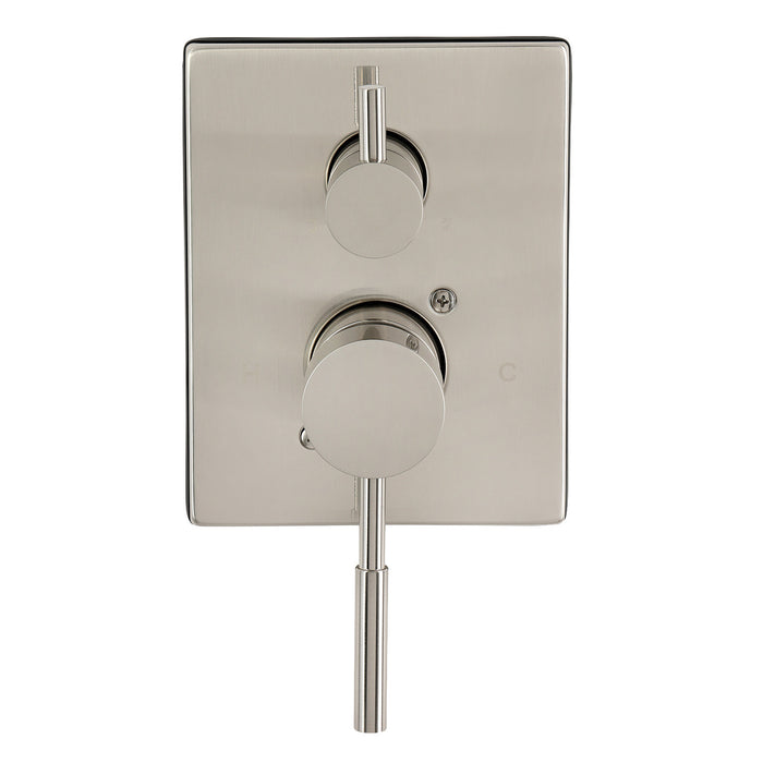 Kingston Concord KS46138DLE Pressure Balanced Shower Valve Trim Kit with 3-Way Diverter, Brushed Nickel