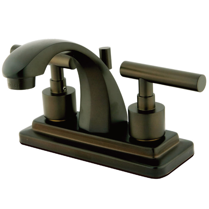 Kingston Sona KS4645CML - Manhattan Double-Handle 3-Hole Deck Mount 4-Inch Centerset Bathroom Faucet with Brass Pop-Up, Oil Rubbed Bronze