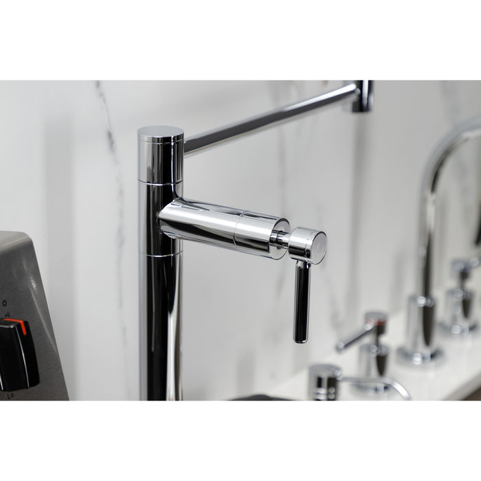 Concord KS4701DL Two-Handle 1-Hole Deck Mount Pot Filler Faucet, Polished Chrome