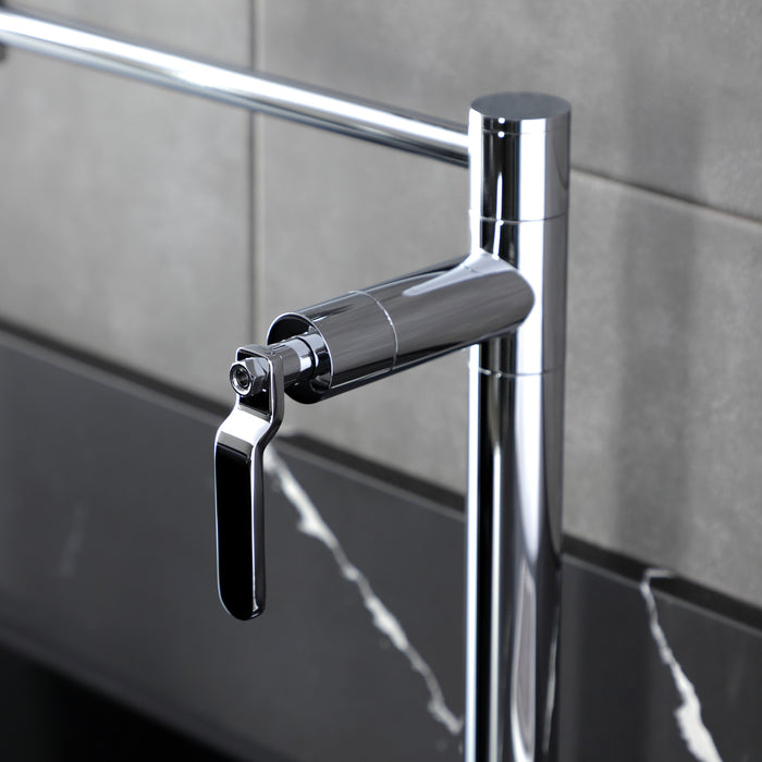 Kingston Sona KS4701KL - Whitaker Two-Handle 1-Hole Deck Mount Pot Filler Faucet, Polished Chrome