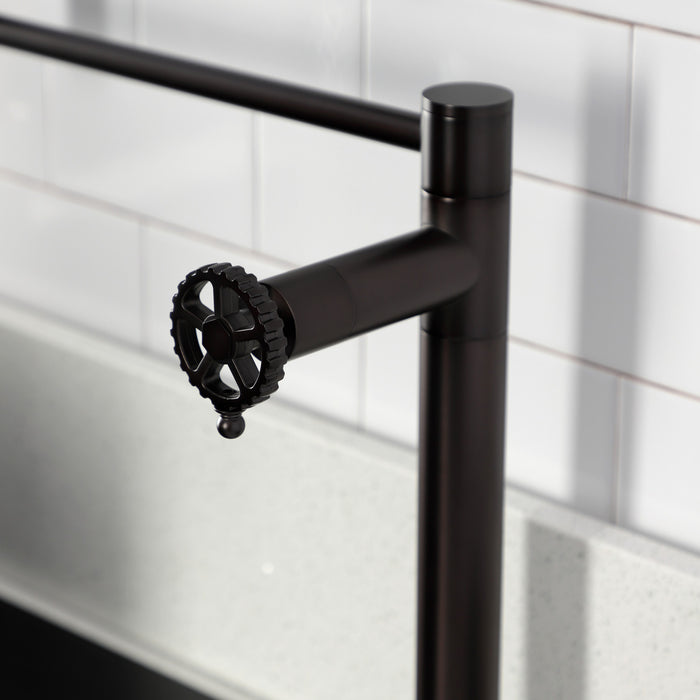 Kingston Sona KS4705CG - Fuller Two-Handle 1-Hole Deck Mount Pot Filler Faucet, Oil Rubbed Bronze