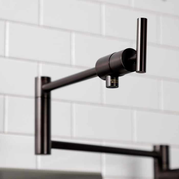 Kingston Sona KS4705CML - Manhattan Two-Handle 1-Hole Deck Mount Pot Filler Faucet, Oil Rubbed Bronze