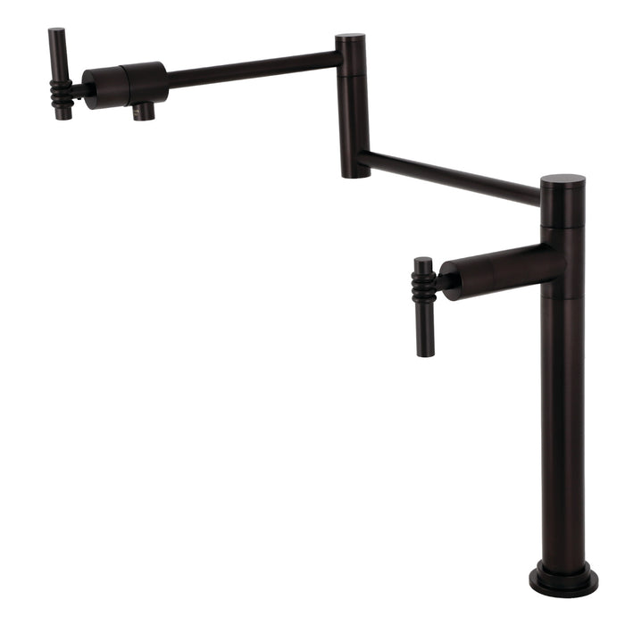 Kingston Sona KS4705ML - Milano Two-Handle 1-Hole Deck Mount Pot Filler Faucet, Oil Rubbed Bronze
