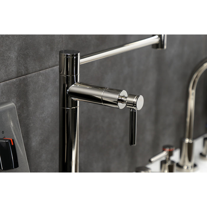 Kingston Sona KS4706DL - Concord Two-Handle 1-Hole Deck Mount Pot Filler Faucet, Polished Nickel