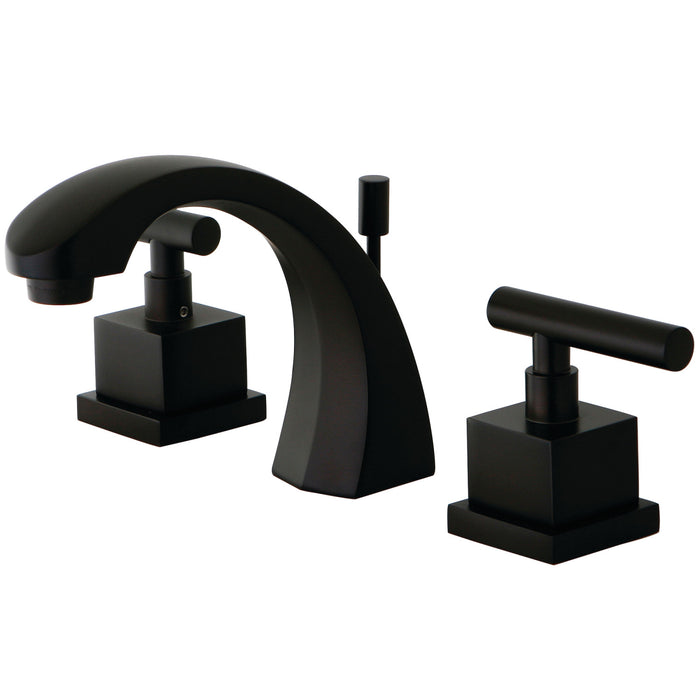 Kingston Sona KS4985CQL - Claremont Two-Handle 3-Hole Deck Mount Widespread Bathroom Faucet with Brass Pop-Up, Oil Rubbed Bronze