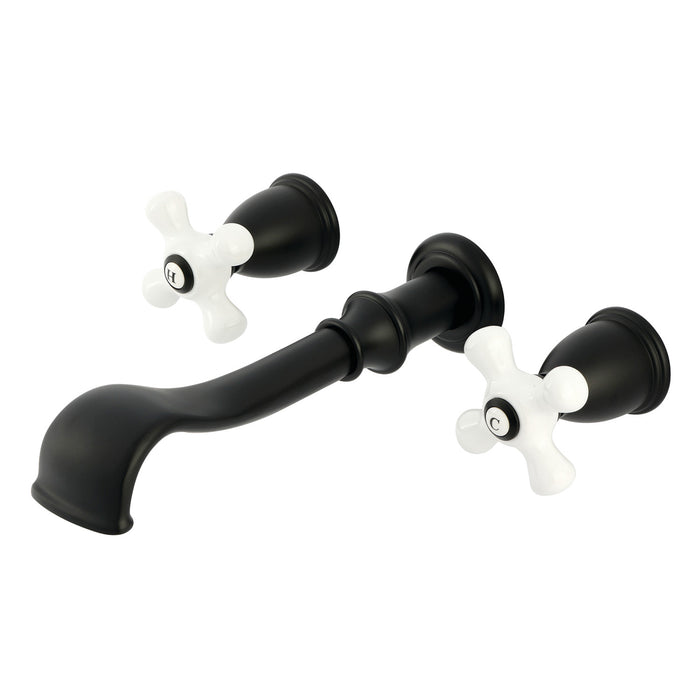 KS5020PX Two-Handle 3-Hole Wall Mount Roman Tub Faucet, Matte Black