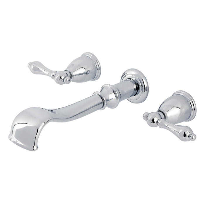 Kingston Heirloom KS5021ALTwo-Handle 3-Hole Wall Mount Roman Tub Faucet, Polished Chrome