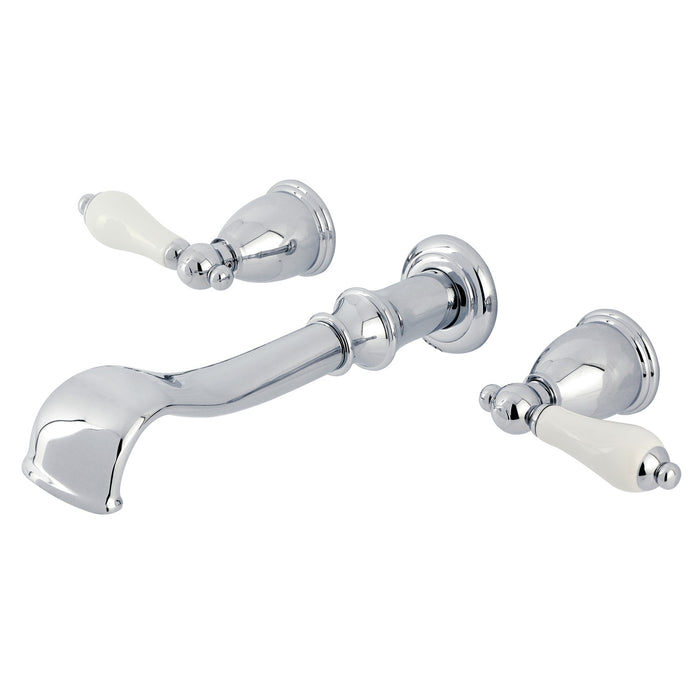 Kingston Heirloom KS5021PLTwo-Handle 3-Hole Wall Mount Roman Tub Faucet, Polished Chrome
