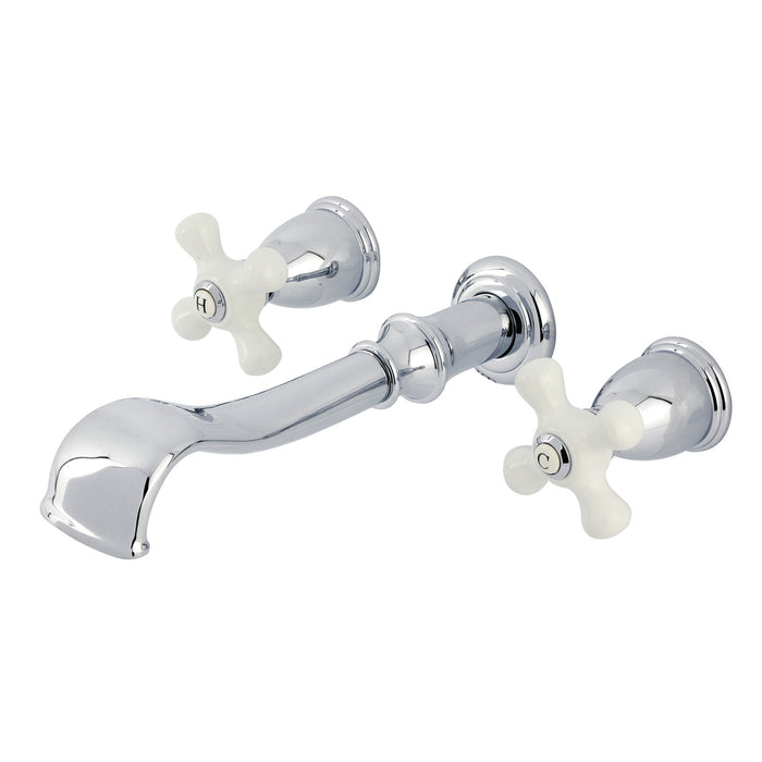 Kingston Heirloom KS5021PXTwo-Handle 3-Hole Wall Mount Roman Tub Faucet, Polished Chrome