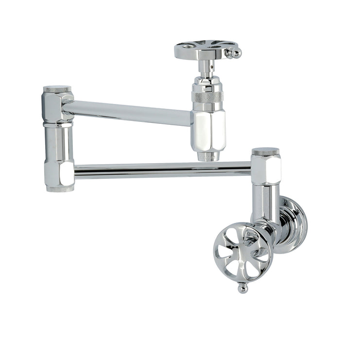 Kingston Sona KS5101RX - Belknap Wall Mount Pot Filler Faucet, Polished Chrome