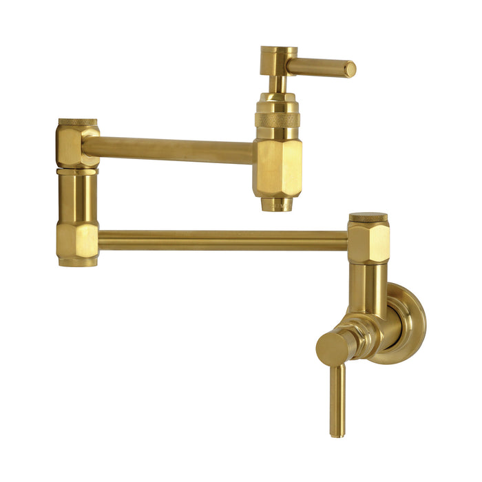 Kingston Sona KS5107DL - Concord Wall Mount Pot Filler Faucet, Brushed Brass
