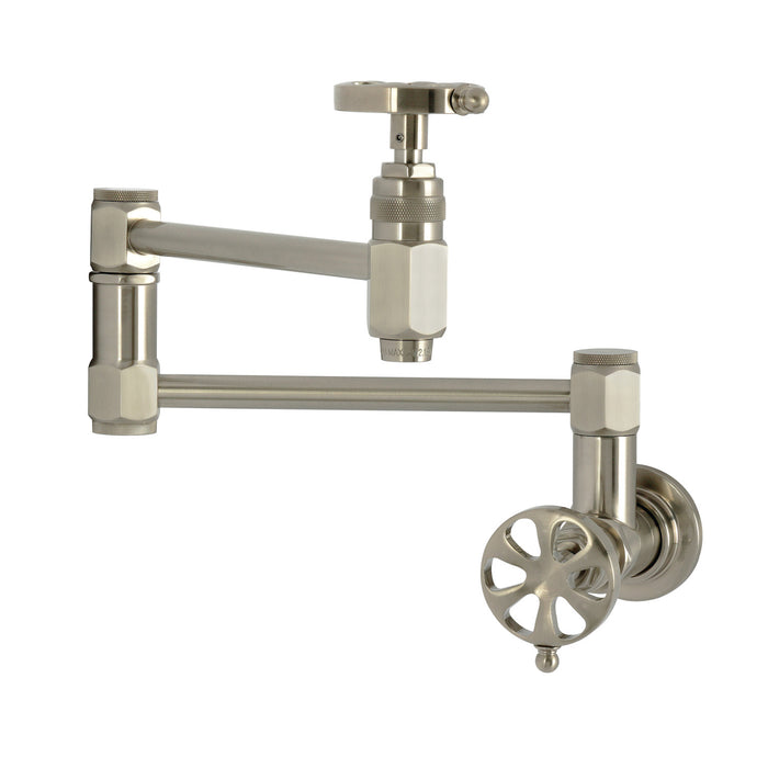 Kingston Sona KS5108RX - Belknap Wall Mount Pot Filler Faucet, Brushed Nickel
