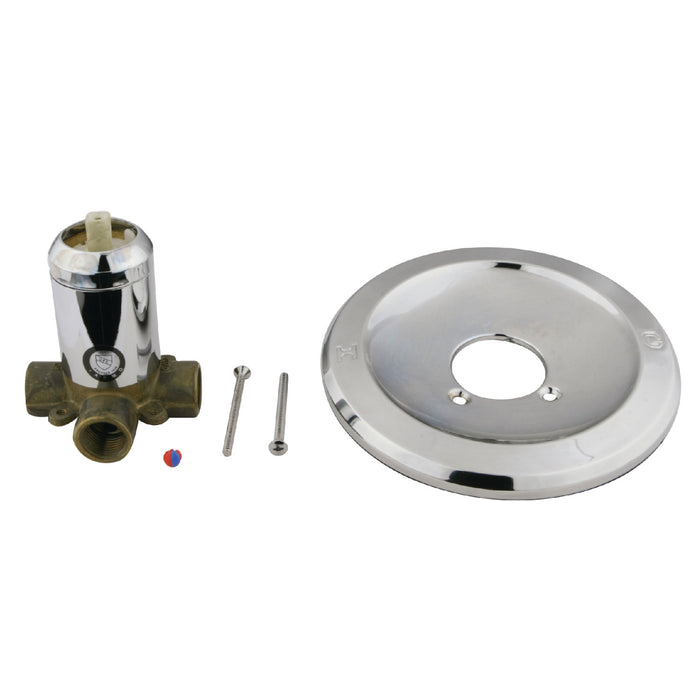 Kingston KS511C Tub and Shower Valve and Trim Kit without Handle, Polished Chrome (Valve Not Included)