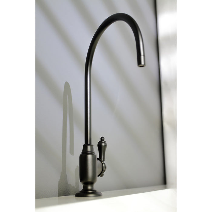Kingston Heirloom KS5190BAL - Heirloom Single-Handle 1-Hole Deck Mount Water Filtration Faucet, Matte Black