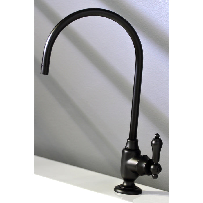 Kingston Heirloom KS5190BAL - Heirloom Single-Handle 1-Hole Deck Mount Water Filtration Faucet, Matte Black