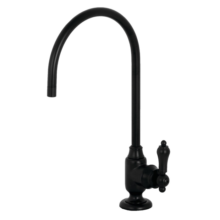 Kingston Heirloom KS5190BAL - Heirloom Single-Handle 1-Hole Deck Mount Water Filtration Faucet, Matte Black
