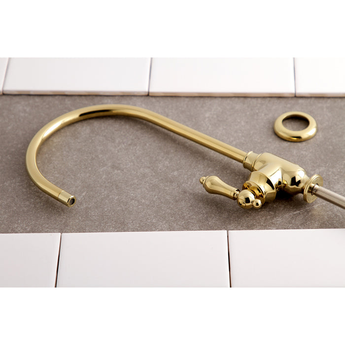 Kingston Heirloom KS5192BAL - Heirloom Single-Handle 1-Hole Deck Mount Water Filtration Faucet, Polished Brass