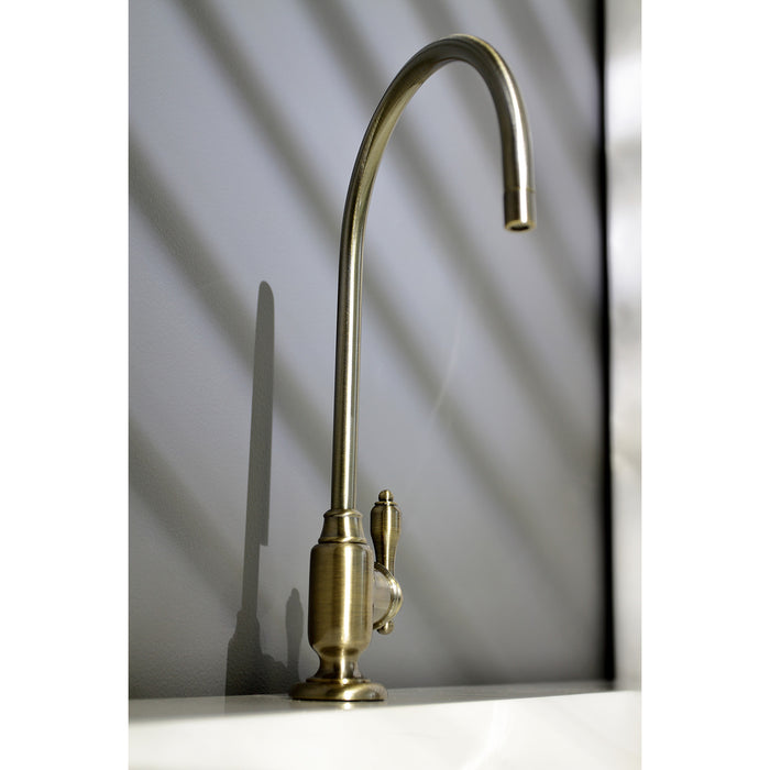 Kingston Heirloom KS5193TAL - Tudor Single-Handle 1-Hole Deck Mount Water Filtration Faucet, Antique Brass