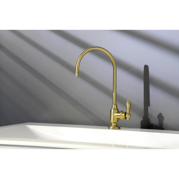 Kingston Heirloom KS5197BAL - Heirloom Single-Handle 1-Hole Deck Mount Water Filtration Faucet, Brushed Brass
