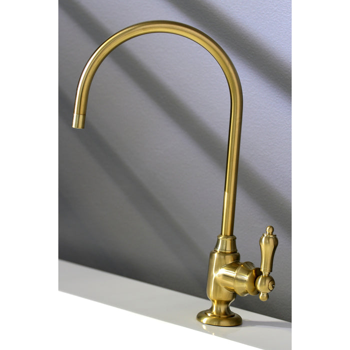 Kingston Heirloom KS5197BAL - Heirloom Single-Handle 1-Hole Deck Mount Water Filtration Faucet, Brushed Brass