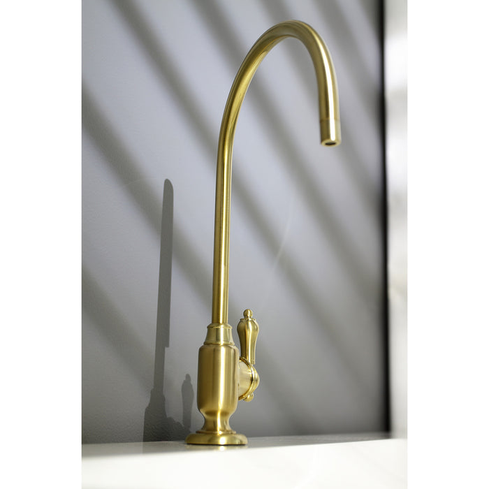 Kingston Heirloom KS5197BAL - Heirloom Single-Handle 1-Hole Deck Mount Water Filtration Faucet, Brushed Brass