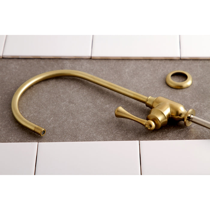 Vintage KS5197BL Single-Handle 1-Hole Deck Mount Water Filtration Faucet, Brushed Brass