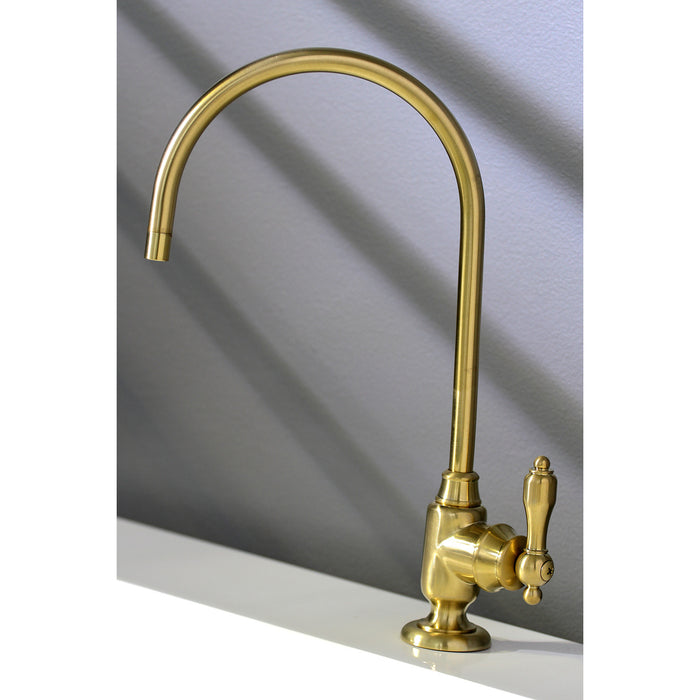 Kingston Heirloom KS5197TAL - Tudor Single-Handle 1-Hole Deck Mount Water Filtration Faucet, Brushed Brass