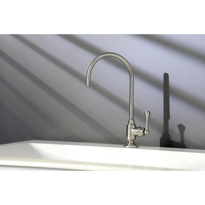 Kingston Tulare KS5198BL - Vintage Single-Handle 1-Hole Deck Mount Water Filtration Faucet, Brushed Nickel