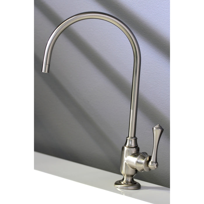 Kingston Tulare KS5198BL - Vintage Single-Handle 1-Hole Deck Mount Water Filtration Faucet, Brushed Nickel