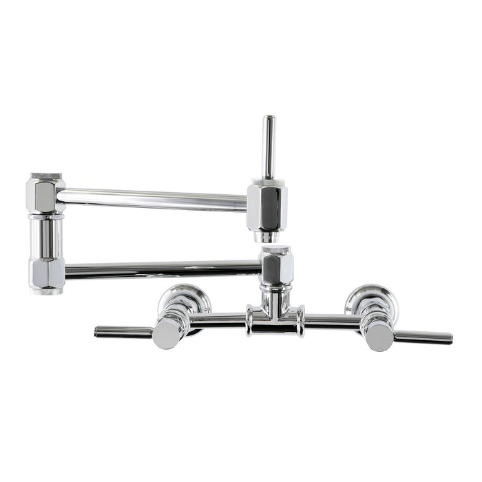 Kingston Concord KS5201DL Wall Mount Pot Filler Faucet, Polished Chrome