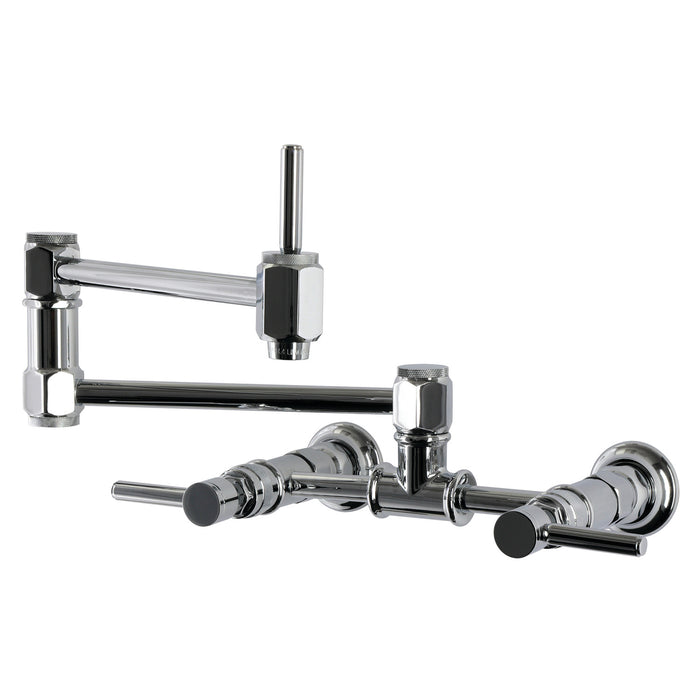 Kingston Concord KS5201DL Wall Mount Pot Filler Faucet, Polished Chrome