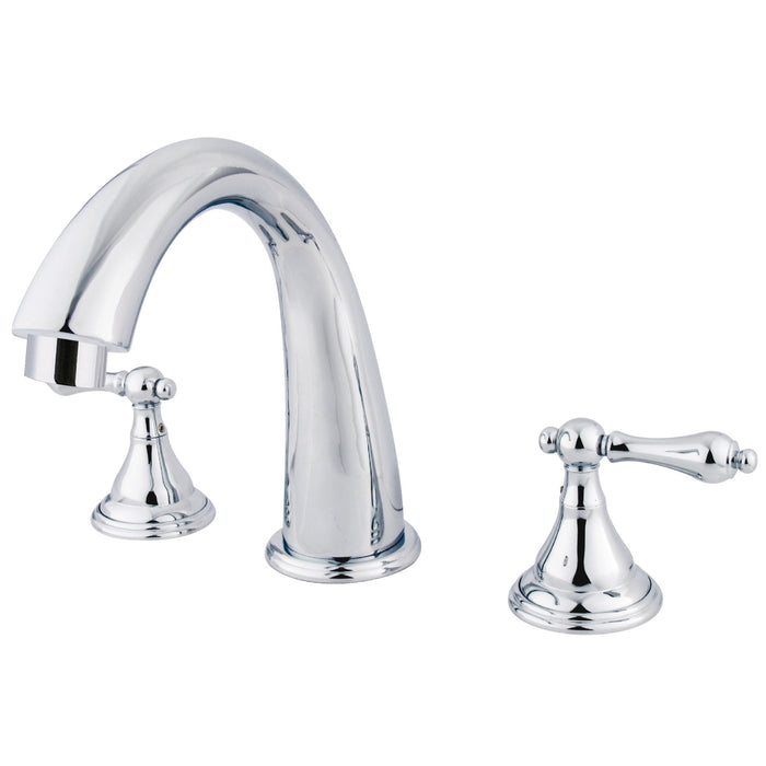 Kingston Tulare KS5361AL - Vintage Two-Handle 3-Hole Deck Mount Roman Tub Faucet, Polished Chrome