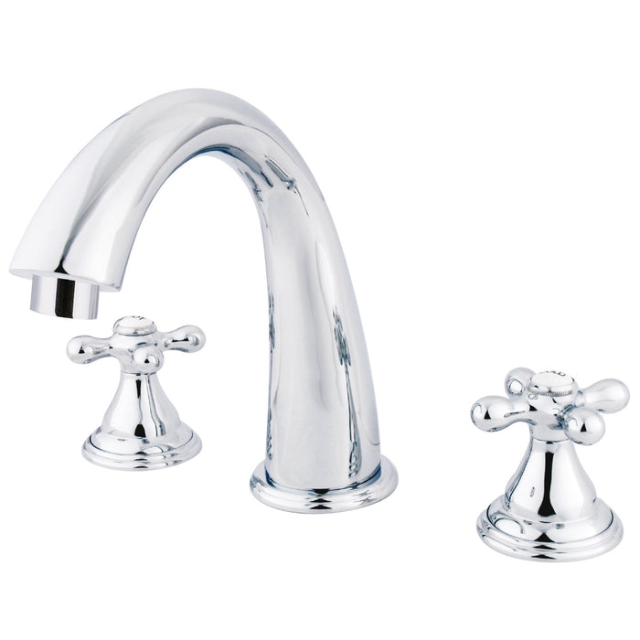 Kingston Tulare KS5361AX - Vintage Two-Handle 3-Hole Deck Mount Roman Tub Faucet, Polished Chrome