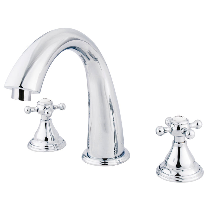 Kingston Tulare KS5361BX - Vintage Two-Handle 3-Hole Deck Mount Roman Tub Faucet, Polished Chrome