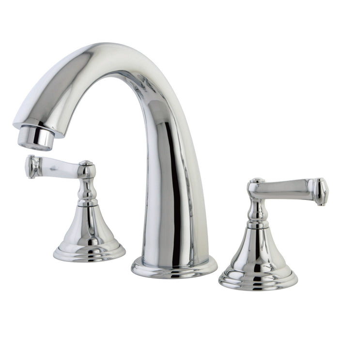 Kingston Tulare KS5361FL - Royale Two-Handle 3-Hole Deck Mount Roman Tub Faucet, Polished Chrome