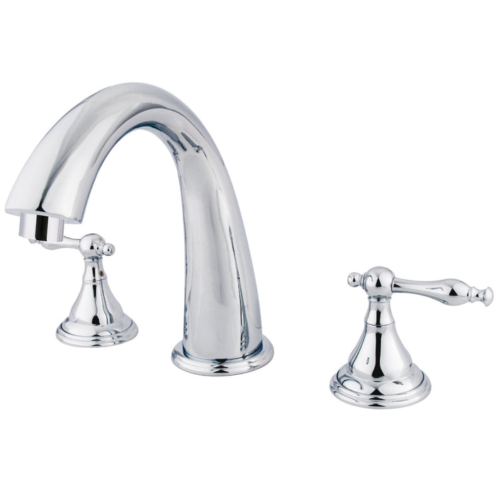 Kingston Tulare KS5361NL - Royale Two-Handle 3-Hole Deck Mount Roman Tub Faucet, Polished Chrome