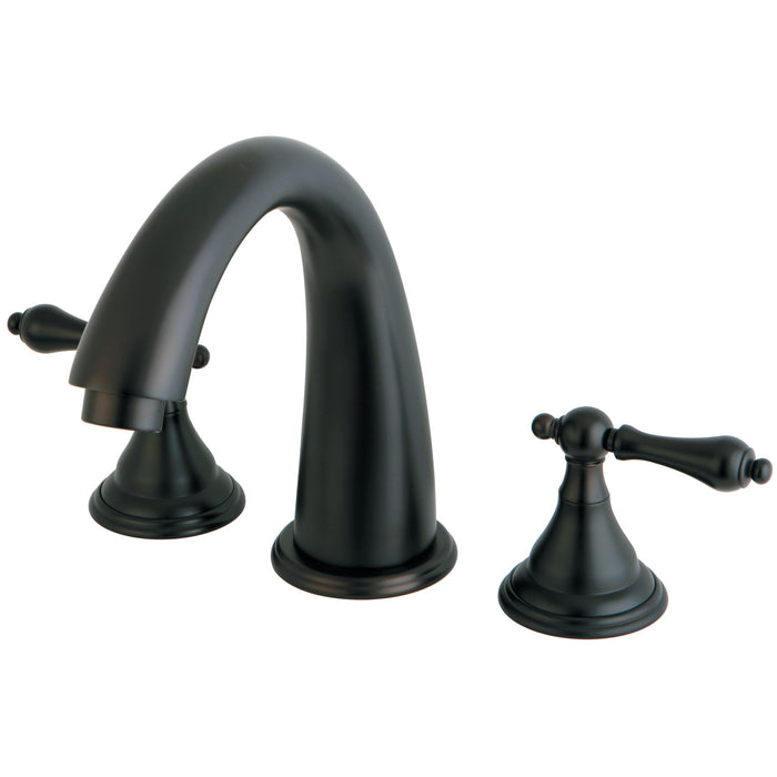 Kingston Tulare KS5365AL - Vintage Two-Handle 3-Hole Deck Mount Roman Tub Faucet, Oil Rubbed Bronze
