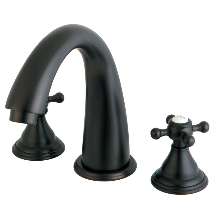 Kingston Tulare KS5365BX - Vintage Two-Handle 3-Hole Deck Mount Roman Tub Faucet, Oil Rubbed Bronze