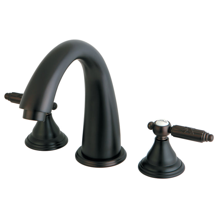 Kingston Tulare KS5365GL - Georgian Two-Handle 3-Hole Deck Mount Roman Tub Faucet, Oil Rubbed Bronze