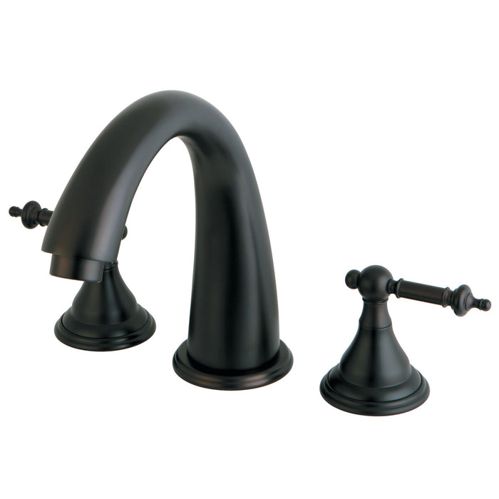 Kingston Tulare KS5365TL - Royale Two-Handle 3-Hole Deck Mount Roman Tub Faucet, Oil Rubbed Bronze